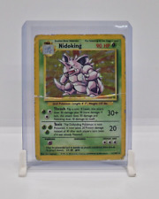 Nidoking Holo / Shiny Pokemon TCG Card Vintage 11/102 Base Set 1999 Damaged picture