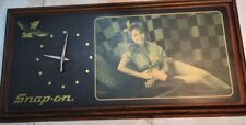 Vintage Snap-On Tools Pinup Girl Wall Clock 1980's- READ NOTES picture