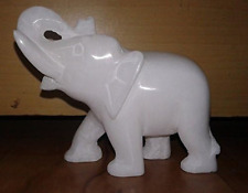 White Marble Elephant Figurine 4