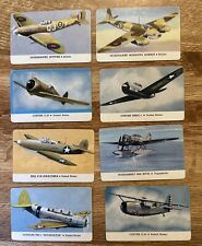 Lot Of 8 WWII Airplanes 1944 Leaf/ Card-O Chewing Gum series Cards. Spitfire picture