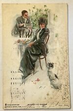 Wanted. An Answer. 1910 Vintage Love And Romance, Postcard, Man And Woman. ￼ picture