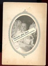 1896 Vintage Studio Photo, Cute Baby Propped on Pillow, John W Snyder picture