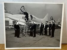 DOUGLAS A-4 SKYHAWK BEING INSPECTED BY DIFFERENT RANKS OFFICERS ES154690 picture