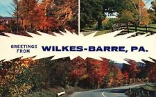 Postcard PA Greetings from Wilkes Barre Fall Foliage 1977 Chrome PC b9525 picture