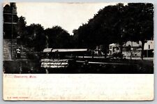 1907 Lithograph Guns Cannons Charlotte Michigan Postcard Posted w/ Stamp picture