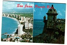 Modern & Old San Juan, Puerto Rico Vintage 3.5x5.5 Postcard Unposted picture