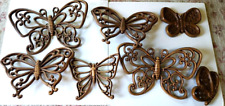 Set of 5 Vintage HOMCO  Rattan Look Butterfly  & 2 Burwood Butterflies picture