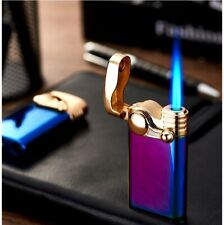 High Torch Jet Flame Rainbow Bronze Luxury Refillable Cigar Tobacco Lighter picture