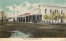c1907 Postcard; Anderson CA Main Street Scene, Oriental Hotel, Shasta County picture