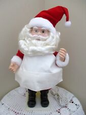 Santa Telco Animated RARE Wears Work Shop Apron Vintage Motionette 21 Inch Tall picture