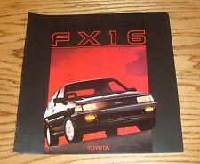 Original 1987 Toyota Corolla FX16 Deluxe Sales Brochure 87 GT-S FX picture