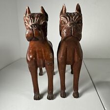 Wooden Boxer Dog Set O Two picture