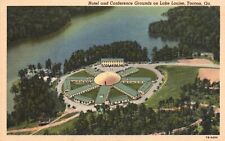 Postcard GA Taccoa Lake Louise Hotel & Conference Grounds Linen Vintage PC G3114 picture