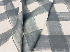 Peter Fasano Buffalo Check Linen Print Fabric- Lauren Check Wedgewood 3 yds LBC1 picture