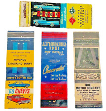 Vintage Automobile Advertising Matchbook Covers CHEVROLET FORD 1940-60's Chevy picture
