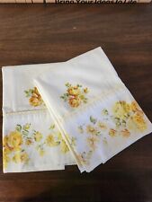 Vintage Yellow Floral JC Penny King Pillowcase Pair  picture
