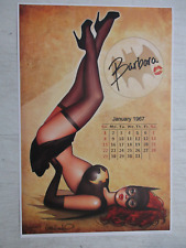 NATHAN SZERDY SIGNED 12X18 ART PRINT BATGIRL IN STOCKINGS CALENDAR PIN UP NEW picture