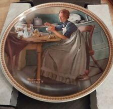 NEW “Working in the Kitchen” 9th Rediscover Women Norman Rockwell Plate Orig Box picture