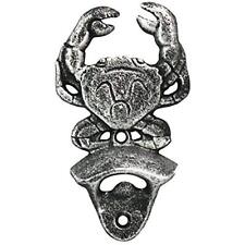 Antique Silver Cast Iron Wall Mounted Crab Bottle Opener, 6