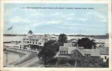 Woods Hole Massachusetts MA Birdseye View c1940s Postcard picture
