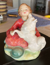 Vintage 1955 Royal Doulton Home Again HN 2167 Peggy Davies Figurine~Girl & Dog picture