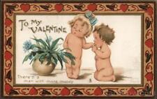 Children 1910 To My Valentine Tuck Antique Postcard 1c stamp Vintage Post Card picture