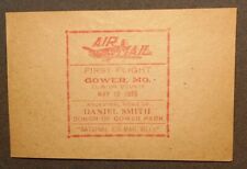 Gower, Mo., Air Mail First Flight, Clinton County, May 19, 1938, “National Air M picture