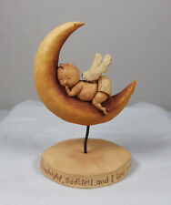 Lang August Moon Sleepyhead Figurine Angel Baby Wings Crescent Moon Dan DiPaolo picture
