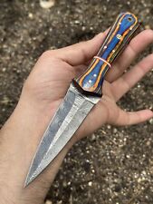 Authentic Handmade Damascus steel hunting Dagger Double Edged stunning Pattern picture