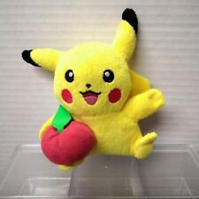 Pokemon Mini Plush Pikachu Holding Apple 2005 Hasbro picture
