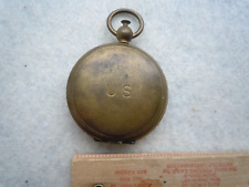 Vintage Waltham Original WWII Brass U.S. Military Compass Nice Patina picture