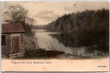 Westbrook CT Connecticut, CHAPMAN MILL POND Handcolored UDB Vintage Postcard picture