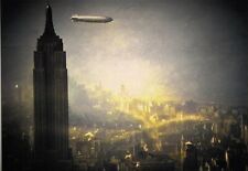 RARE  COLOR  STILL The Hindenburg OVER NYC BY THE EMPIRE STATE BUILDING  picture