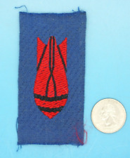 RARE RED on BLUE FIELD BRITISH ARMY ROYAL LOGISTICS BOMB DISPOSAL PATCH VTG ORIG picture