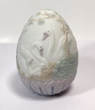 Lladro Swan Porcelain Egg 1994 NO BOX Handmade Spain Easter Vintage picture