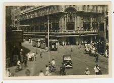 Vintage 1930s China Photograph Shanghai Busy Street Tram High View Sharp Photo picture