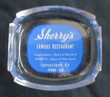 Vintage Souvenir Advertising Ashtray Sherry's Restaurant Cooperstown New York picture