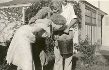 AB481 Original Vintage Photo A BUCKET FULL c Early 1900's picture