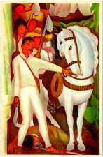 Emiliano Zapata Agrarian Revolutionary Leader by Diego Rivera 1930s Art Postcard picture