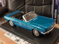 AMAZING 1964 1/2 FORD MUSTANG CONVERTIBLE COOL BLUE 1/18 SCALE BY WELLY NIOB picture