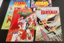 🔥 4 bks Official Teen Titans Index Issues 1 3 4  Hawkman 2 Lots of Info  544 picture