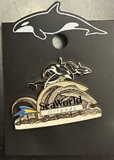 SeaWorld Orlando Park Shamu Logo Glitter Florida Whale Wave Pin picture