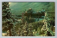 Banff-Alberta, Wintertime at Banff Springs Hotel, Vintage Postcard picture