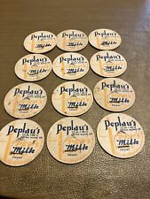 Lot of 12 Peplau’s Dairy New Britain,Conn.Milk Caps -Friday picture