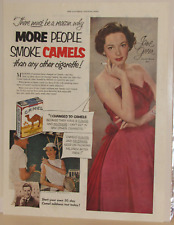 Original 1953  Camel Cigarette Magazine Ad with Jane Greer picture