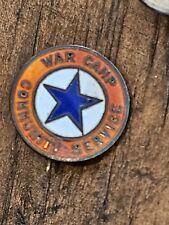 WWI US Army Sterling War Camp Community Service Open C Catch Badge Pin L@@K picture