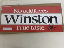 Vintage Winston Cigarette Advertisement Window Sticker Cling 28x12 picture