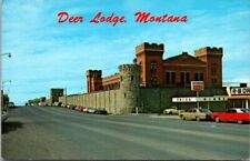 Deer Lodge Montana State Prison 60's Cars R-B Drive In Coca Cola Sign Postcard  picture