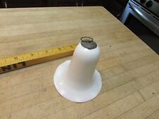 Vintage Small White Milk Glass, Smoke Bell Hanging Oil Lamp, picture