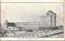 Atlantic City NJ New Hotel Traymore Boardwalk Early 1910s Vintage Postcard picture